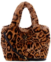 Guess Samia Faux-Fur Small Tote