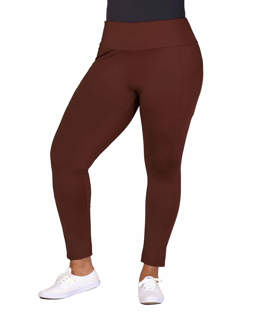 24seven Comfort Apparel Plus Ankle Leggings with Side Pocket