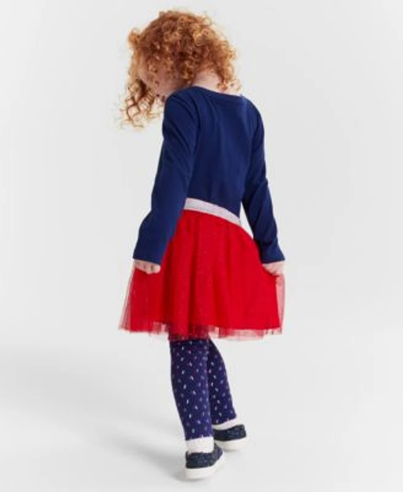 Epic Threads Toddler Girls Long Sleeve Present Graphic T Shirt Glitter Tulle Tutu Skirt Festive Sprinkle Print Leggings Created For Macys