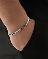 Rhona Sutton Silver Contemporary Figaro Chain Stainless Steel Bracelet