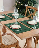 Izod Chadwick Red Green Table Linen Christmas Collection