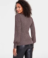 I.n.c. International Concepts Women's Lurex Sweetheart Sweater, Created for Macy's