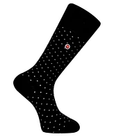 Love Sock Company Men's Luxury Cotton Mid-Calf Patterned Dress Socks with Seamless Toe. London Bundle Sock, Pack Of 5