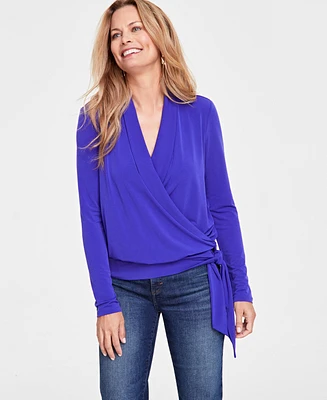 I.n.c. International Concepts Women's Side-Tie Blouse, Created for Macy's