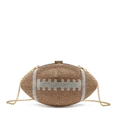 Like Dreams Touch Down Rhinestone Football Evening Crossbody Bag