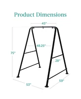 Best Choice Products Hammock Chair Stand, 75in Tall Heavy Duty Indoor Outdoor Steel Hanging Base w/ Hardware