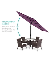 Best Choice Products 10ft Outdoor Steel Market Patio Umbrella w/ Crank, Tilt Push Button, 6 Ribs