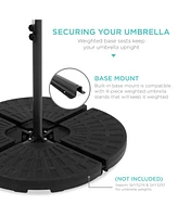 Best Choice Products 10ft Solar Led Offset Hanging Outdoor Market Patio Umbrella w/ Adjustable Tilt