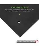 Best Choice Products 38.5lb Steel Umbrella Base, Square Patio Stand w/ Tightening Knob and Anchor Holes - Black