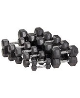 Signature Fitness Hex Dumbbells Strength Training Workout Equipment Set, 10 lbs