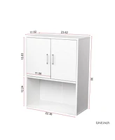 Slickblue Wall-Mounted Barber Shampoo Station – Storage Cabinet for Salon, Beauty, and Spa Equipment