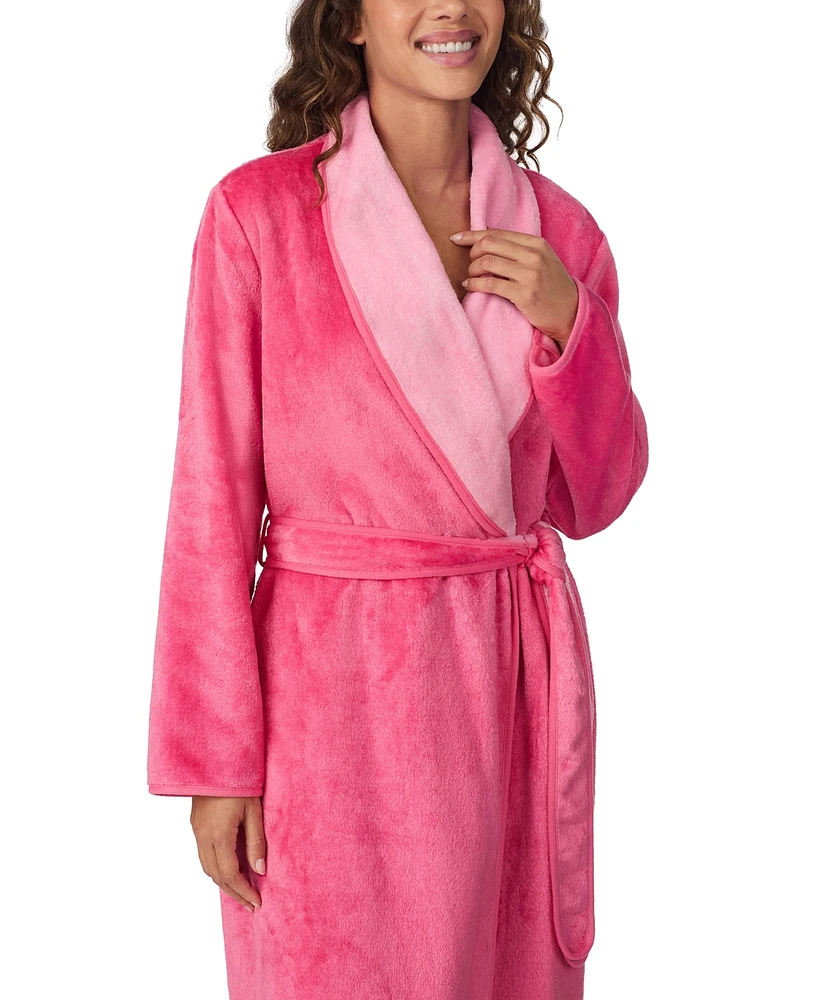 Cuddl Duds Women's Shawl-Collar Long Wrap Robe