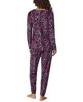 Cuddl Duds Women's Printed Velour Jogger Pajama Set