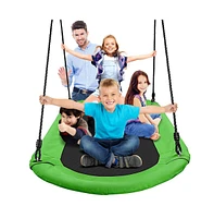 SereneLife Heavy-Duty Oval Swing for Indoor and Outdoor Use - Green