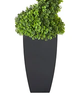 Puleo 5' Topiary Spiral Boxwood Artificial Tree