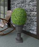Puleo 38" Single Ball Topiary Boxwood Artificial Tree
