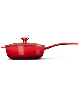 Le Creuset Holly Collection Enameled Cast Iron 2.25-Qt. Traditional Saucier with Lid