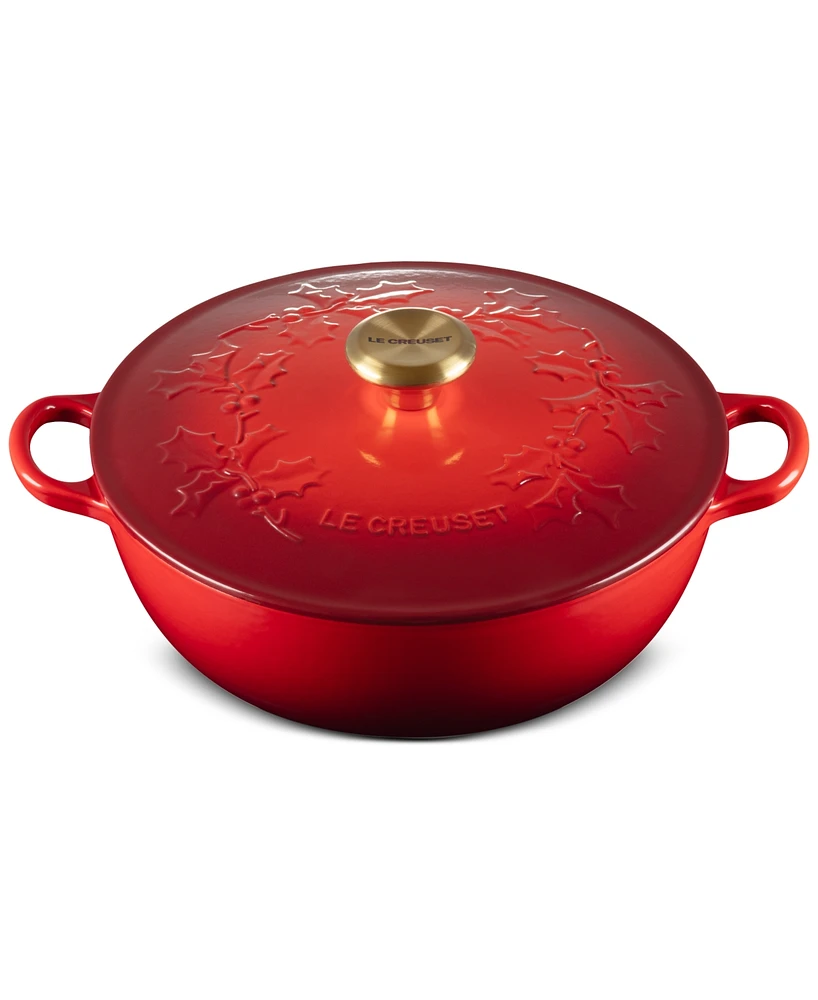 Le Creuset Holly Collection Enameled Cast Iron 4.5 Qt. Traditional Chef's Oven with Lid