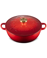 Le Creuset Holly Collection Enameled Cast Iron 4.5 Qt. Traditional Chef's Oven with Lid