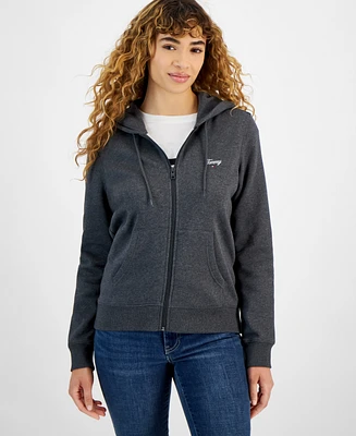 Tommy Jeans Women's Script Logo Zip-Front Hoodie