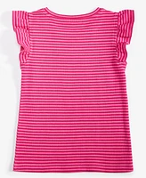 Epic Threads Toddler Girls Striped Flutter-Sleeve T-Shirt, Created for Macy's