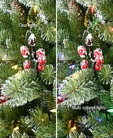 Puleo 9' Pre-lit Snowy Norway Spruce Adorned Artificial Tree