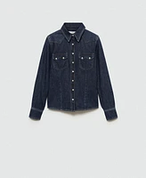 Mango Women's Chest-Pocket Denim Shirt