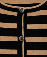 Mango Women's Stripped Knit Cardigan Sweater