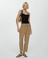 Mango Women's Modal Straight Pants