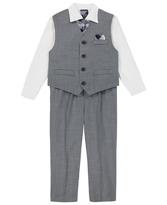 Nautica Baby Boys Deco Sharkskin Vest, 4-Piece Set