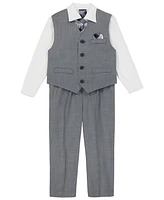 Nautica Baby Boys Deco Sharkskin Vest, 4-Piece Set