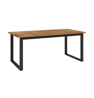 vidaXL Patio Table with U-shaped Legs 70.9"x35.4"x29.5" Solid Wood Acacia