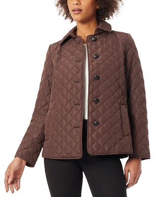 Jones New York Women's Diamond-Quilted Button-Up Jacket