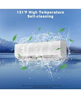 Jinjunye 9000BTU Mini Split Air Conditioner Ductless Inverter Heat Pump, 208-230V 19SEER2,Min Split Ac/Heating System, Energy Saving, Cooler up to 450