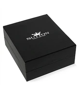 Rhona Sutton Multi Leather Black Gold Identification Stainless Steel Bracelet