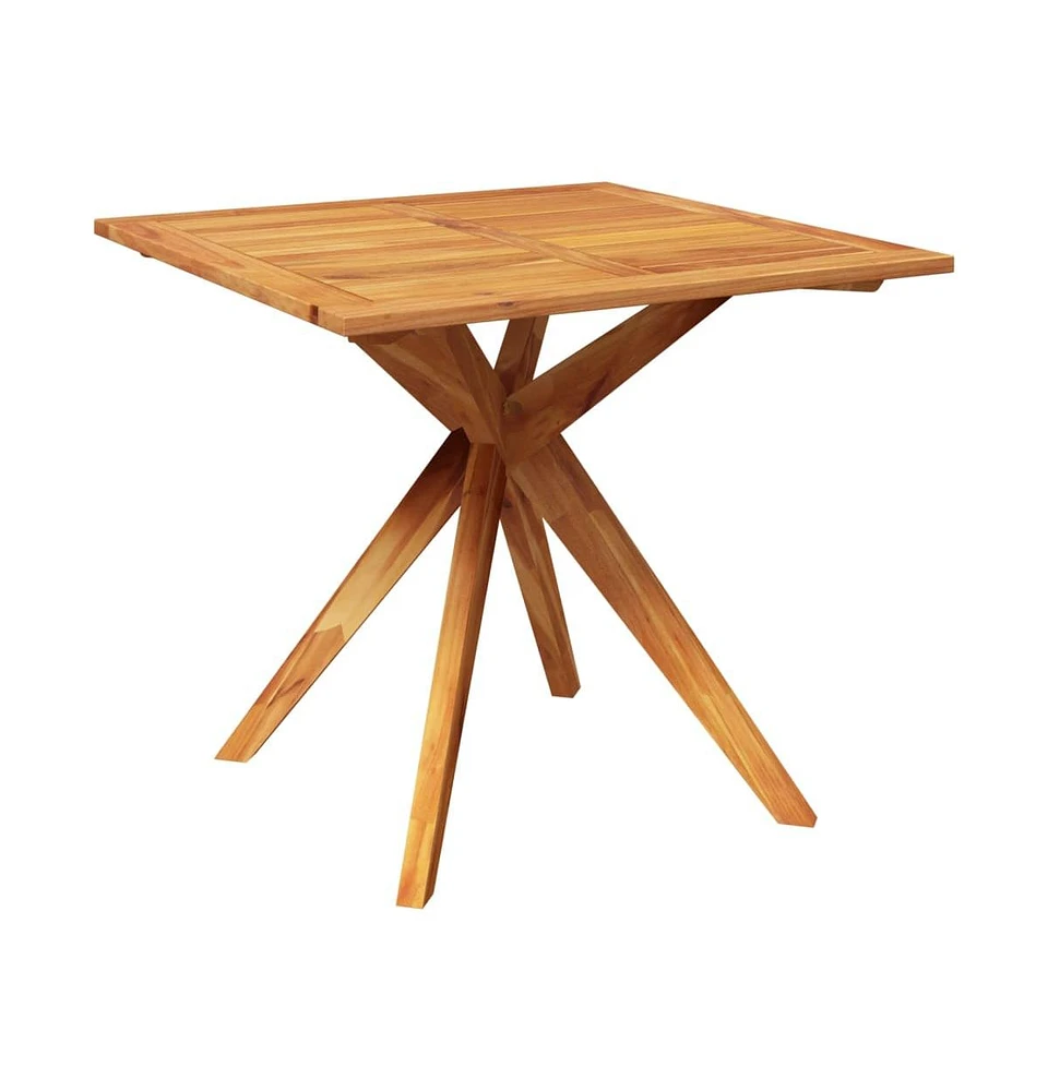 vidaXL Patio Table 33.5"x33.5"x29.5" Solid Wood Acacia