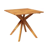 vidaXL Patio Table 33.5"x33.5"x29.5" Solid Wood Acacia