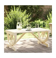 vidaXL Patio Coffee Table 35.4"x19.7"x15.7" Solid Wood Fir