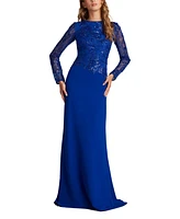 Tadashi Shoji Women's Ren Bead Embroidered Crepe Gown