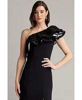 Tadashi Shoji Women's Roni One-Shoulder Ruffle Gown