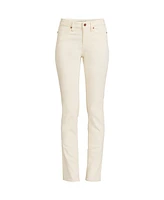 Lands' End Women's Recycled Denim Mid Rise Straight Leg Jeans