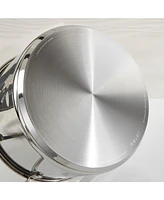 BergHOFF DiNA Helix 5pc Recycled 18/10 Stainless Steel Cookware Set, Glass Lids
