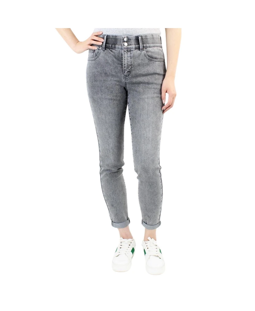 Indigo Poppy Women's Grey Tummy Control Skinny Jean