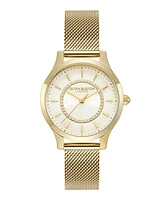 Olivia Burton Women's Wonder Lust Gold-Tone Stainless Steel Mesh Bracelet Watch 30mm