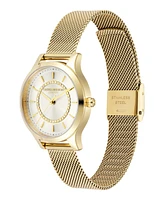 Olivia Burton Women's Wonder Lust Gold-Tone Stainless Steel Mesh Bracelet Watch 30mm