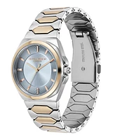 Olivia Burton Women's Lustre Silver and Rose Gold-Tone Stainless Steel Bracelet Watch 34mm