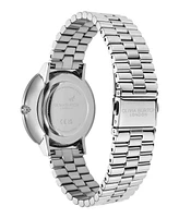 Olivia Burton Women's Ice Burst Silver-Tone Stainless Steel Bracelet Watch 35mm