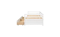 Slickblue Daybed with Two Storage Drawers for Multi-Functional and Stylish Bedroom Storage