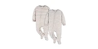 Gerber Baby Boys Footed Blanket Sleepers, 2-Pack