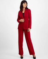 Bar Iii Women's Notched Collar One-Button Blazer, Created for Macy's